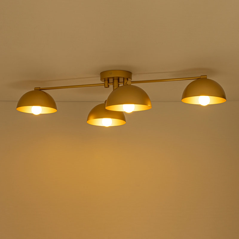 Plafonnier linéaire semi-encastré Spoutnik 4 lumières à intensité variable