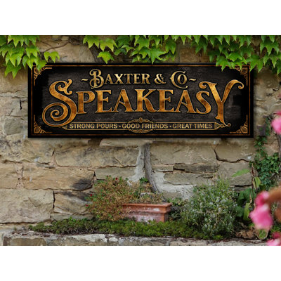 Enseigne de bar Speakeasy personnalisée sur métal
