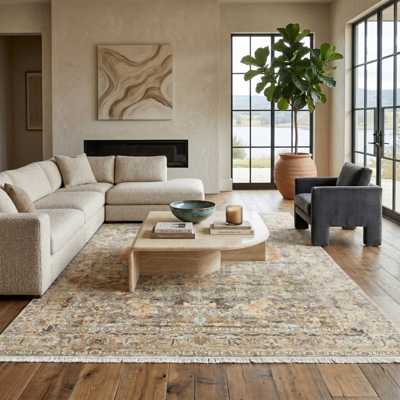 Craft Handmade Natural New Zealand Wool Indoor Area Rug, Rectangle 2' x 3'