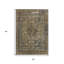 Tapis intérieur / extérieur 5 pi x 8 pi brun et bleu denim lavable