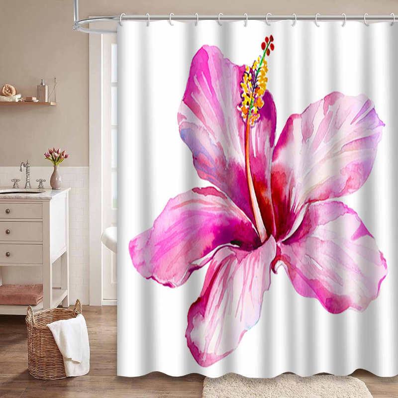 Simple fleur d'hibiscus avec 12 crochets, 72" L x 78" W