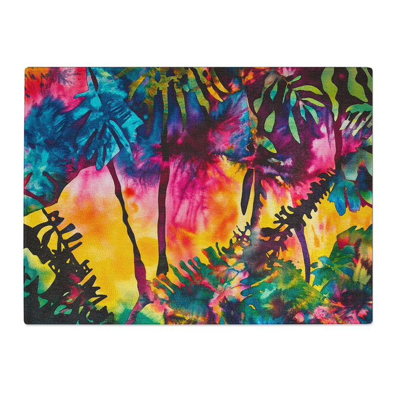 Tropical Design  Glass Chopping Board