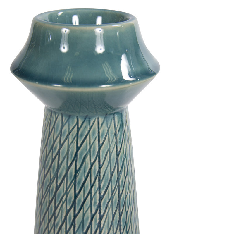 Bougeoir de table en porcelaine, H 9,5 po x l 3,5 po x P 3,5 po