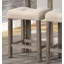 Tabouret capitonné à hauteur de comptoir à boutons, ensemble de 2-1658194679