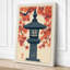 Autumn Stone Lantern Japandi - Wrapped Canvas-852294530-852294586