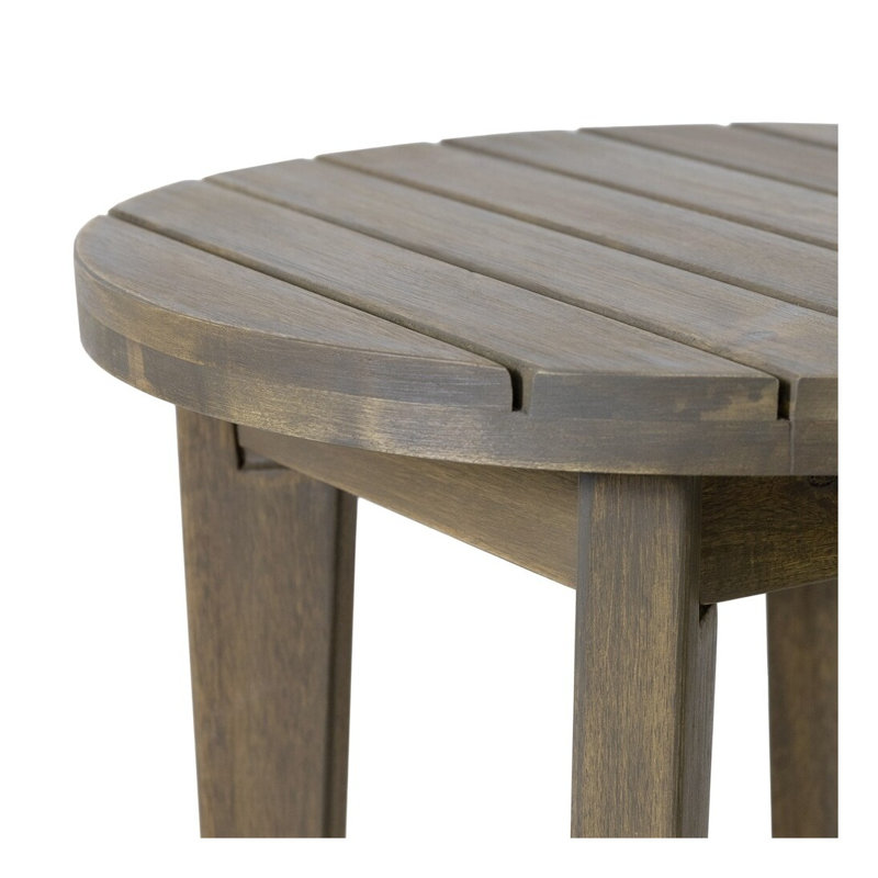 Ensemble de conversation d'extérieur 3 pièces avec chaises longues tissées en corde, structure en métal noir et bois d'acacia