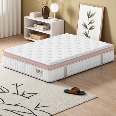 Firm Hybrid Mattress - Gel Memory Foam & Pocket Springs - Pressure Relief, Motion Isolation & Cool Support by Latitude Run