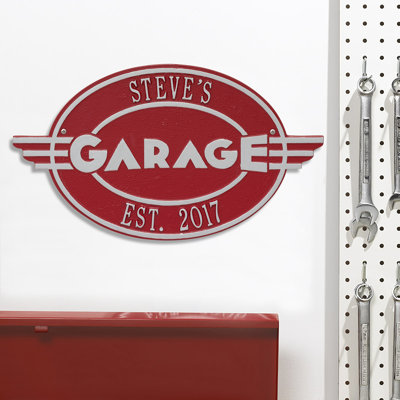 Moderno Garage Personalized Plaque Wall Décor