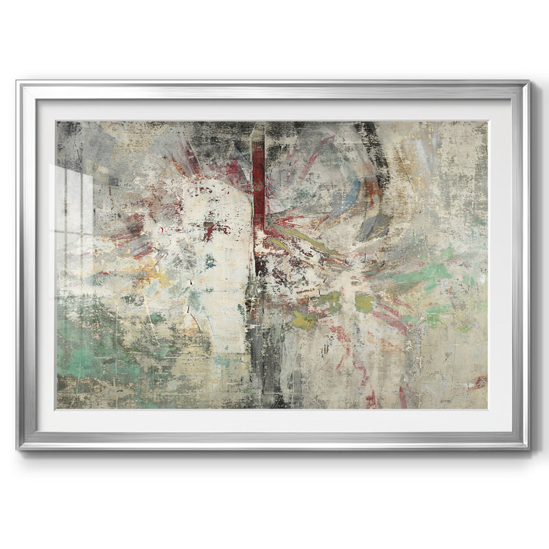 Impression encadrée Ebb, Argent, H 30 po x l 44 po x P 1,5 po