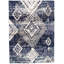 Tapis bleu foncé/ivoire/vert mosaique Stigall-1131096542