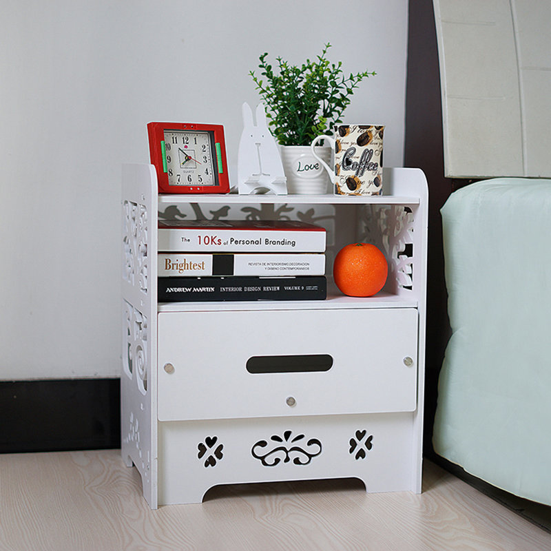 38.5cm W Manufactured Wood Bedside Table