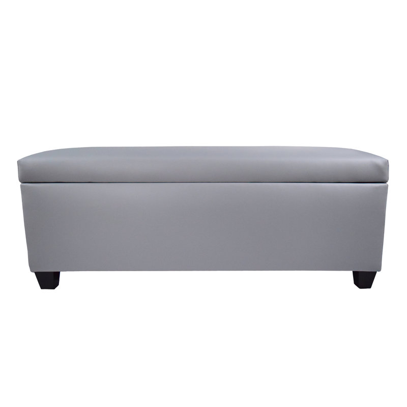 Banc de rangement pour chaussures 36 paire Kenyon, Gris clair / Blanc