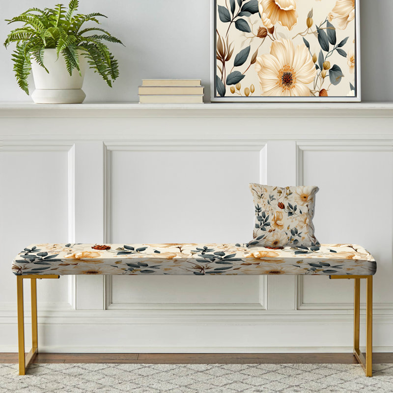 Botanical Impressions - Banc rembourré Plants Gold