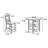 5-Pcs Counter Height Dining Set