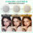 8.5" Round Metal Led Lighted Wall Mounted Makeup Mirror, 1x/15x Magnifying Bathroom Vanity Mirror, Nickel-1438077836