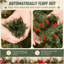 6FT Slim Christmas Tree – 850 Tips, PE+PVC Branches, Hinged Design for Easy Setup, Stable Metal Stand – Ideal for Corners & Small Spaces-1409230996