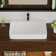 Reno 23" W x 18" D Rectangular Vitreous China Semi-Recessed Vessel Bathroom Sink with Three Overflow