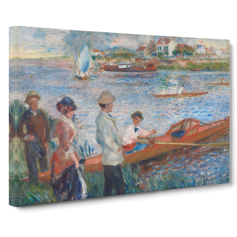 Oarsmen At Chatou by Pierre-Auguste Renoir - Wrapped Canvas Painting, 35cm H x 50cm W x 3cm D