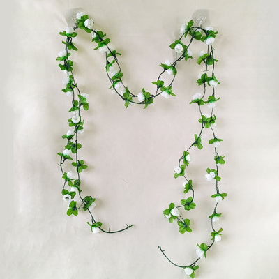  91 Inches Artificial Rose Vines Lifelike Fake Flower Garland for Home Party Wedding Decoration 2 Pack