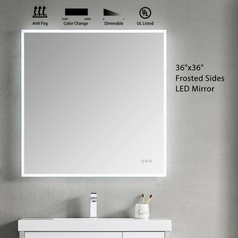 Ensemble de meuble-lavabo pour salle de bain simple 36 po ergonomique imperméable Herakleitos, Blanc lustré