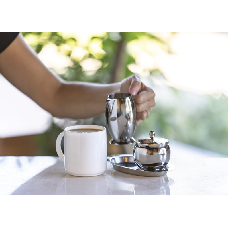 Stainless Steel Sugar and Creamer Set
