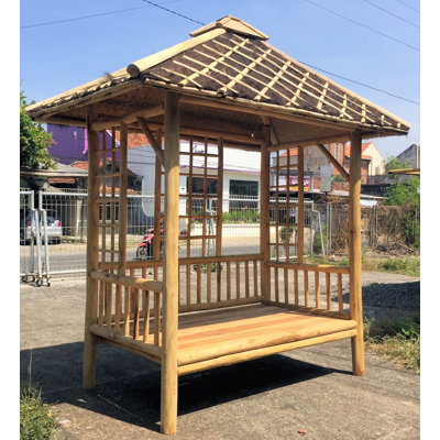 Teak Log Wood Covered Daybed