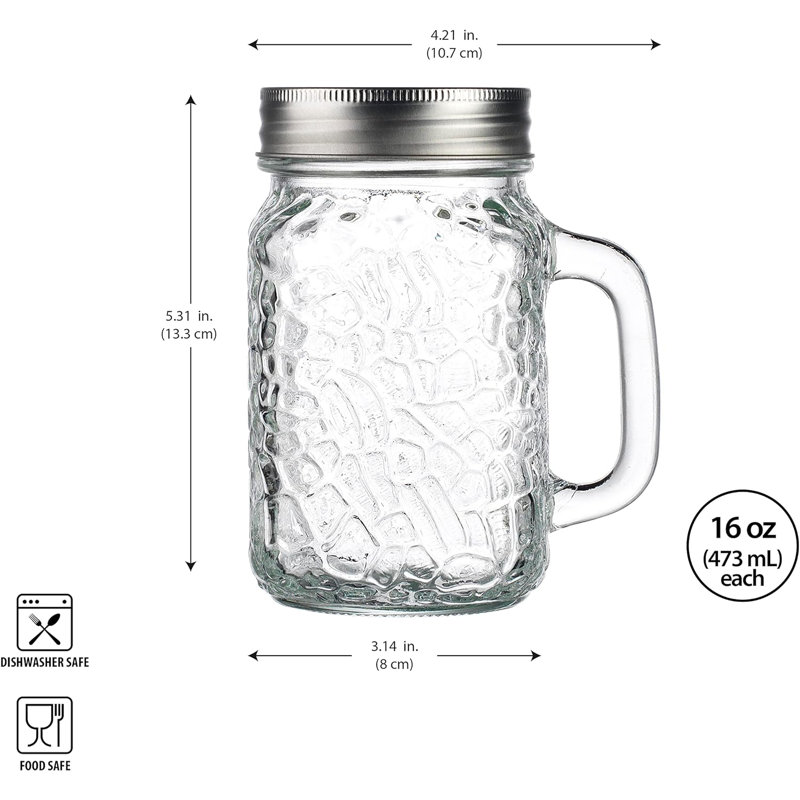 Berdia 16 oz. Mason Jar Set