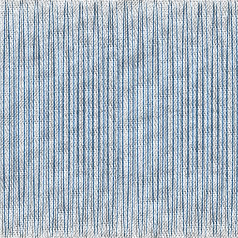 Tapis rayé bleu Felina, Carré 3 pi