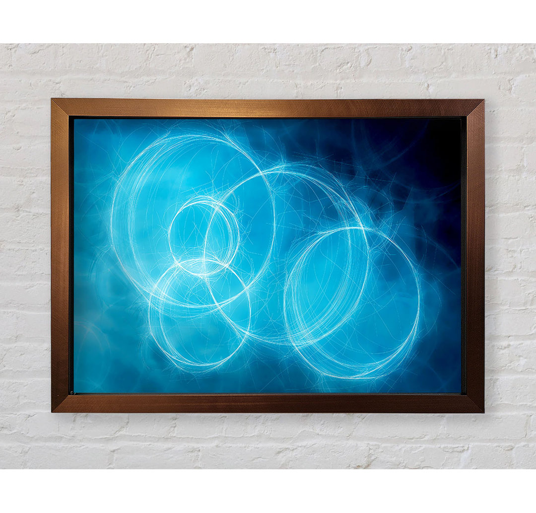 Gerahmtes Wandbild Blue Circular Elusion