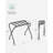 Set Of 2 Luggage Racks, Foldable Suitcase Stand With Steel Frame For Guest Room, Bedroom