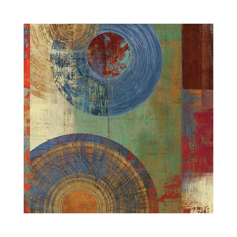 Oribis Blue On Green by PI Studio - Wrapped Canvas Print, 30.48 cm H x 30.48 cm W