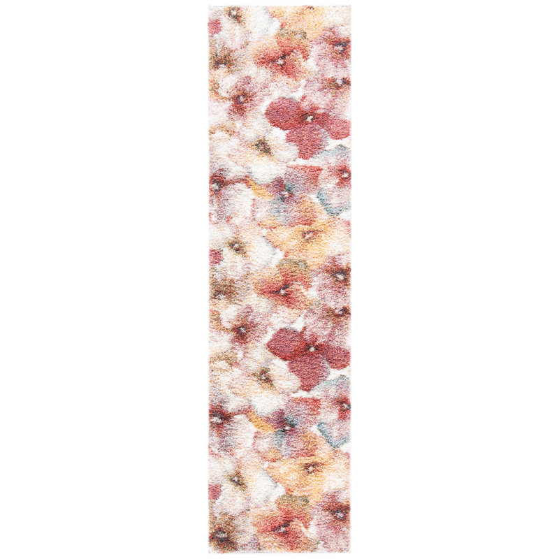 Tapis à motif floral Subramanya, Tapis de couloir 2 pi 3 po x 9 pi