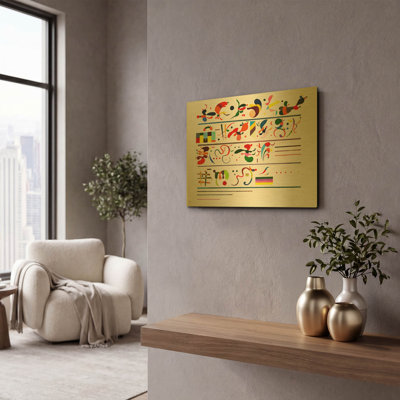 « Succession » de Wassily Kandinsky, tableau mural en métal doré, 40,6 x 30,5 cm