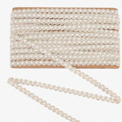 13 Yards White Woven Gimp Braid Trim 3/8 inch