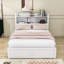 Lit plateforme en bois avec lit gigogne, tablettes et tiroirs Preli-93363208
