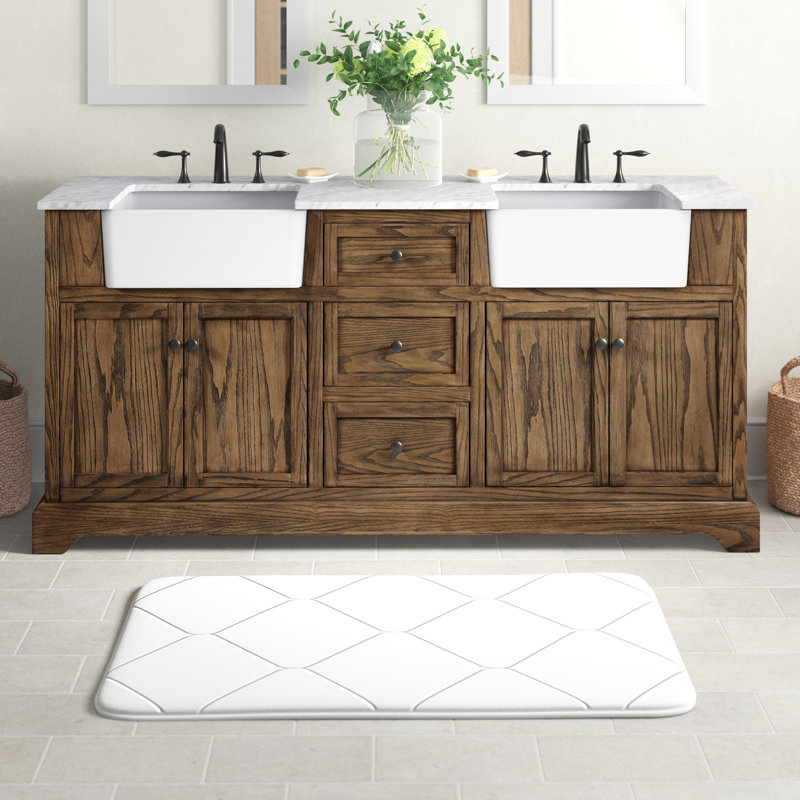 Meuble-lavabo double 72 po Pardue, Bois flotté