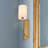 1-Light Metal Wallchiere with Linen Shade