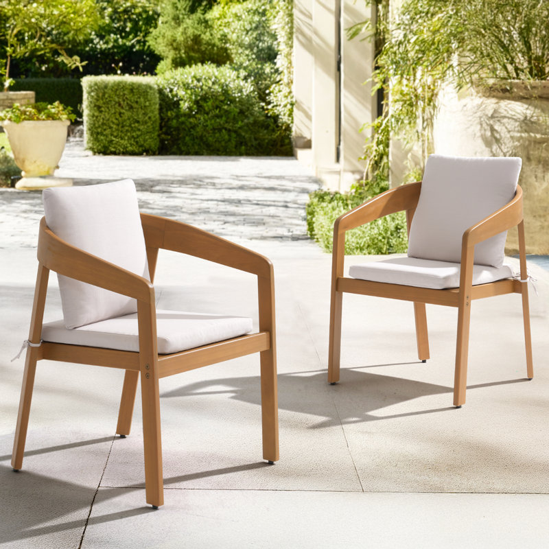 Outdoor Dining Armchair With Cushions