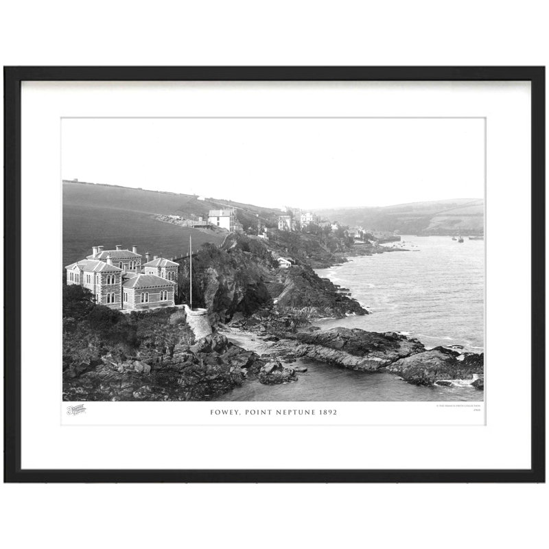 Fowey, Point Neptune 1892 - Single Picture Frame Print, 40cm H x 50cm W x 2.3cm D