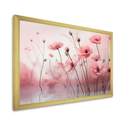 Aube rose, rosé, réveil des coquelicots - Art mural coquelicots