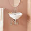 17" Lanken White Porcelain Specialty Wall Mount Bathroom Sink with Overflow-593670025