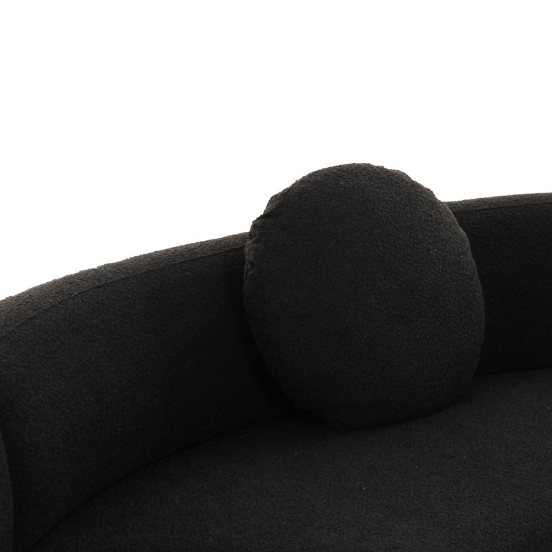 Chrisshawn Black Boucle Sectional