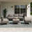 Gurshawn Wicker Sectional Seating Group with Cushions-375914684