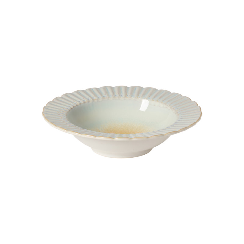 Cristal Handmade Stoneware Pasta Plate, Beige