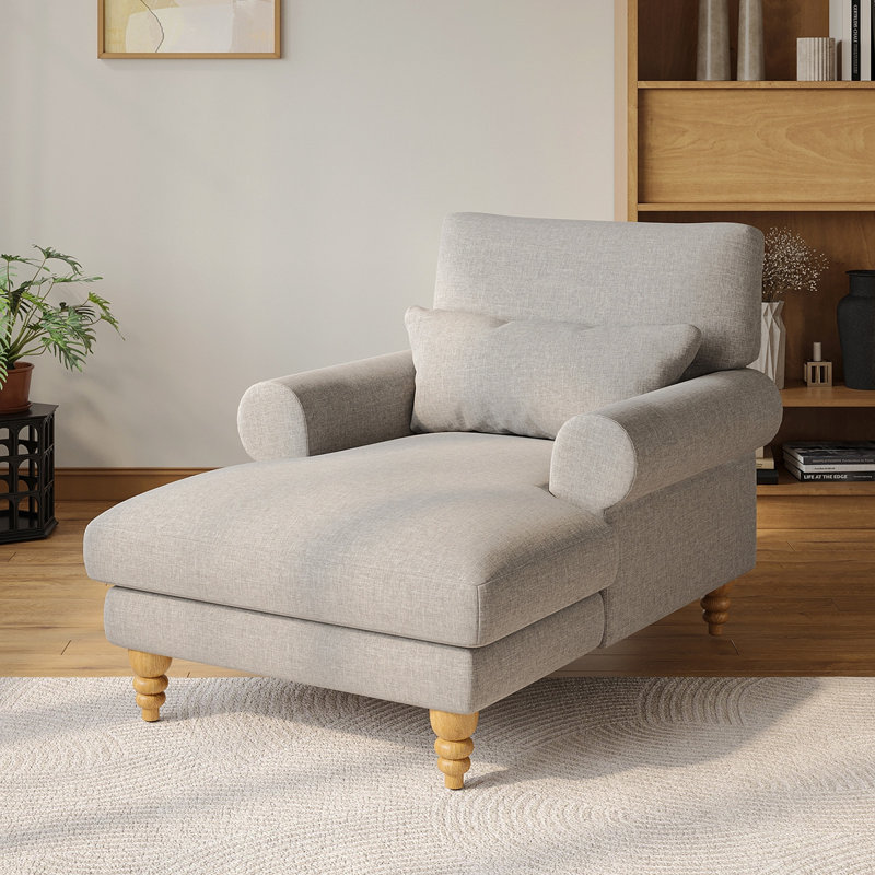 Chaise longue rembourrée avec dossier réglable, Gris clair