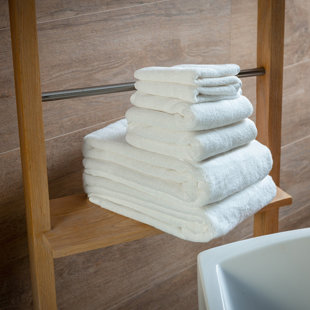 Six Piece GOTS-Certified Luxury Organic Bath Towel Set Luxury Organic Bath Towel Set | Soft, Plush, Eco-Friendly Towels (Set of 6)