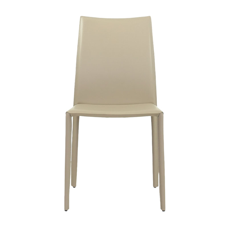 Chaise d'appoint en cuir reconstitué Helmer, Sable
