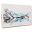 Mountains & Forest By Lake Moraine Watercolour - Wrapped Canvas Print-56664421