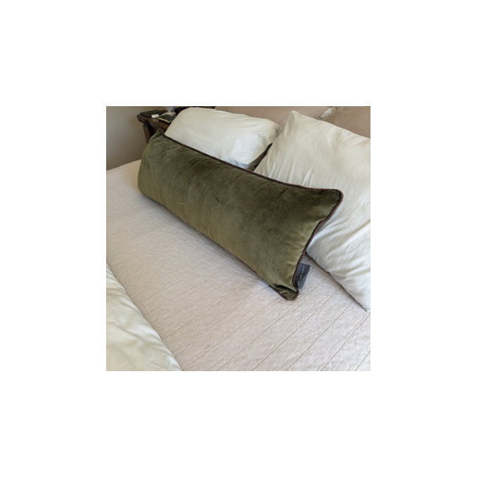 Chris Loves Julia Liza Throw Pillow - Dark Green, 35"H x 13"W