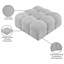 Repose-pieds standard carré de 34 po de large Ames-88514626